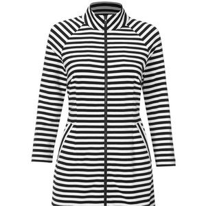 Cabi Byline Jacket size S, black and a white stripe